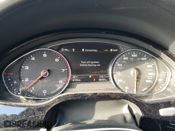 2016 Audi A8 Sport with VIN WAU43AFD3GN010024, listed as a Copart auction lot 47656285 with 88,264 mi miles and Salvage title. Bid and sale history available at DreamBid. Image 9.