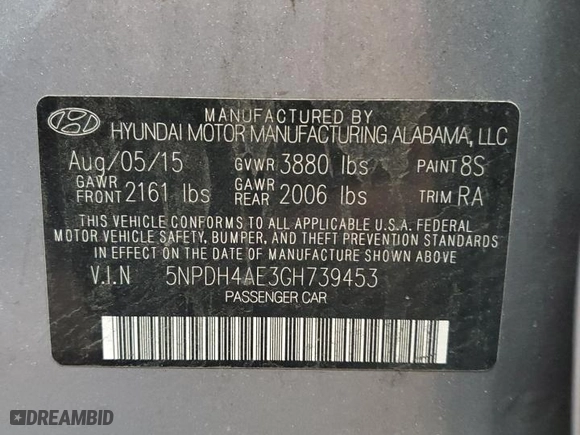 2016 Hyundai Elantra SE with VIN 5NPDH4AE3GH739453, listed as a Copart auction lot 50369545 with 154,018 mi miles and Non Repairable. Bid and sale history available at carsss.com. Image 13.