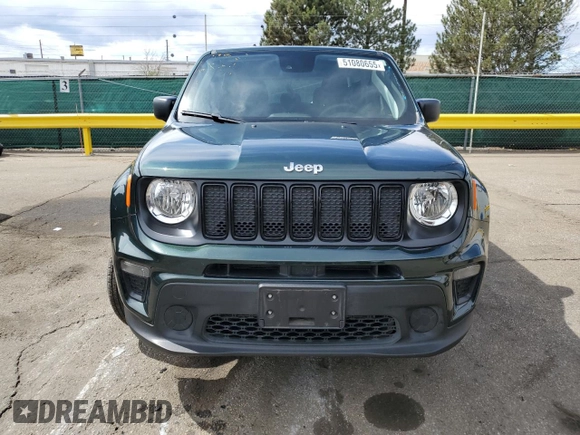 2021 Jeep Renegade Upland Edition with VIN ZACNJDAB1MPM46410, listed as a Copart auction lot 51080655 with 27,954 mi miles and Salvage Title. Bid and sale history available at carsss.com. Image 5.