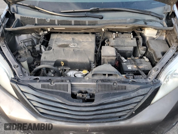 2012 Toyota Sienna with VIN 5TDZK3DC5CS276747, listed as a Copart auction lot 86114954 with 0 mi miles and Salvage Title. Bid and sale history available at carsss.com. Image 12.
