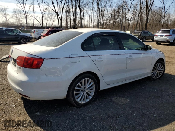 2011 Volkswagen Jetta SEL with VIN 3VWLZ7AJXBM359419, listed as a Copart auction lot 48598535 with 133,606 mi miles and Salvage title. Bid and sale history available at DreamBid. Image 3.