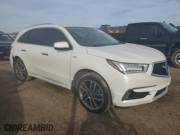 2018 Acura MDX Sport Hybrid w/Advance Pkg with VIN 5J8YD7H74JL001297, listed as a Copart auction lot 40394984 with 94,372 mi miles. Bid and sale history available at carsss.com. Image 4.