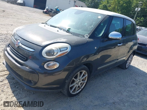 2014 FIAT 500L Lounge with VIN ZFBCFACHXEZ005568, listed as a IAAI auction lot 42802980 with 130,508 mi miles and . Bid and sale history available at DreamBid. Image 2.
