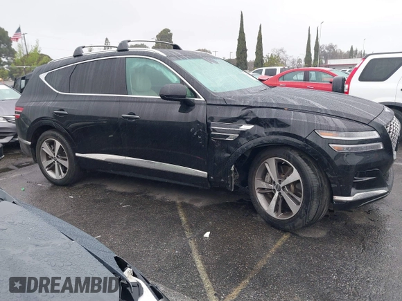 2022 Genesis GV80 Advanced Plus with VIN KMUHCESCXNU078815, listed as a IAAI auction lot 41558532 with 35,424 mi miles and . Bid and sale history available at DreamBid. Image 13.