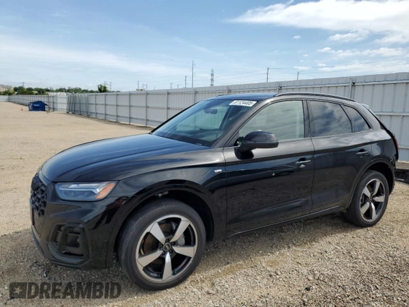 2022 Audi Q5 S line Prestige with VIN WA1FAAFY7N2111029, listed as a Copart auction lot 61124405 with 28,442 mi miles and Salvage title. Bid and sale history available at DreamBid. Image 1.