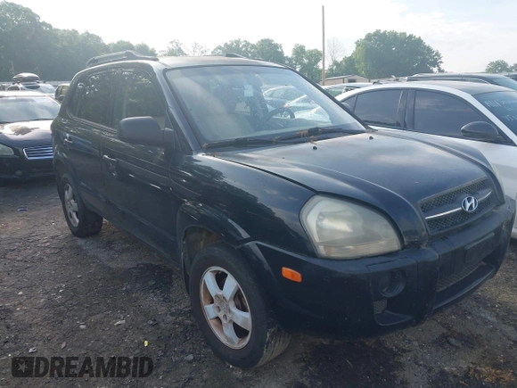 2008 Hyundai Tucson GLS with VIN KM8JM12B68U874995, listed as a IAAI auction lot 42164401 with 1 mi miles. Bid and sale history available at carsss.com. Image 1.