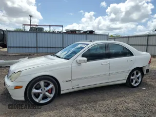2004 Mercedes-Benz C 230 Kompressor with VIN WDBRF40J04F548247, listed as a Copart auction lot 58189555 with 80,351 mi miles and Salvage title. Bid and sale history available at DreamBid. Image 1.