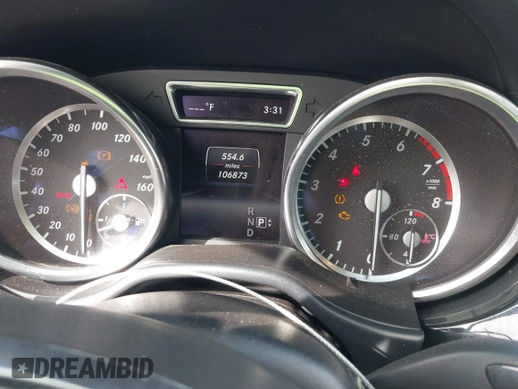 2015 Mercedes-Benz M 400 with VIN 4JGDA5GB9FA594766, listed as a IAAI auction lot 41835853 with 106,873 mi miles and . Bid and sale history available at DreamBid. Image 7.