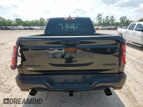 2025 Ram 1500 with VIN 1C6SRFMPXSN583439, listed as a Copart auction lot 59518285 with 10,253 mi miles and Non repairable. Bid and sale history available at DreamBid. Image 6.