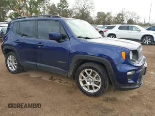 2020 Jeep Renegade Latitude with VIN ZACNJABBXLPM00506, listed as a IAAI auction lot 41180614 with 97,279 mi miles. Bid and sale history available at carsss.com. Image 1.
