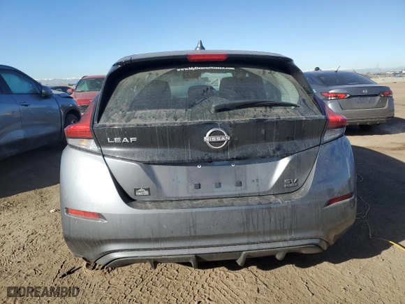 2024 Nissan LEAF SV PLUS with VIN 1N4CZ1CV1RC553595, listed as a Copart auction lot 88583525 with 2,256 mi miles and Salvage Title. Bid and sale history available at carsss.com. Image 6.