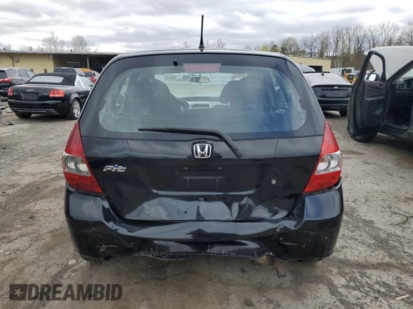 2007 Honda Fit with VIN JHMGD38487S045339, listed as a Copart auction lot 53427085 with 137,816 mi miles and Salvage Title. Bid and sale history available at carsss.com. Image 6.