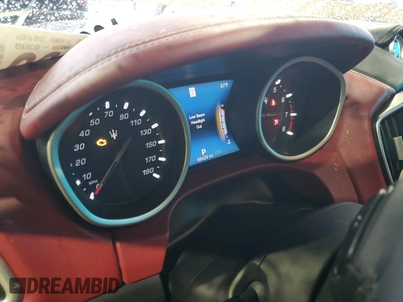 2018 Maserati Ghibli S Q4 GranLusso with VIN ZAM57YTL4J1280311, listed as a Copart auction lot 83318394 with 68,429 mi miles and Salvage Title. Bid and sale history available at carsss.com. Image 9.