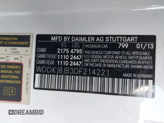 2013 Mercedes-Benz E-Class E 350 with VIN WDDKJ8JB3DF214221, listed as a IAAI auction lot 41812003 with 150,572 mi miles. Bid and sale history available at carsss.com. Image 9.