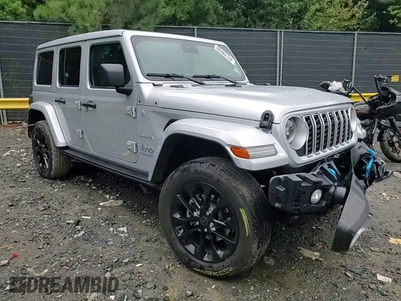 2024 Jeep Wrangler Sahara with VIN 1C4RJXP65RW210689, listed as a Copart auction lot 66482724 with 4,872 mi miles and Salvage Title. Bid and sale history available at DreamBid. Image 11.