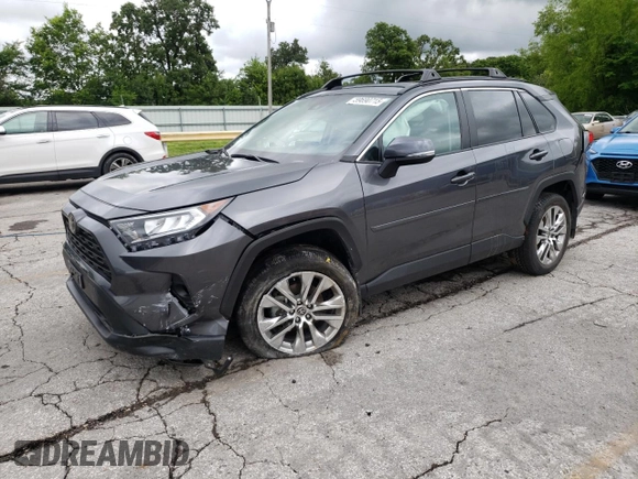 2021 Toyota RAV4 XLE Premium with VIN 2T3C1RFV5MC132613, listed as a Copart auction lot 59690715 with 15,491 mi miles and Salvage title. Bid and sale history available at DreamBid. Image 1.