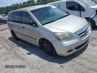 2005 Honda Odyssey LX with VIN 5FNRL38295B038177, listed as a IAAI auction lot 42618657 with 260,881 mi miles and . Bid and sale history available at DreamBid. Image 1.