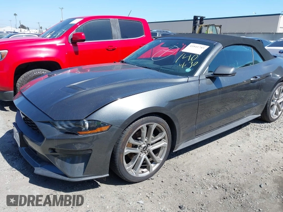 2020 Ford Mustang EcoBoost with VIN 1FATP8UH4L5130500, listed as a IAAI auction lot 41841789 with 1 mi miles. Bid and sale history available at carsss.com. Image 2.