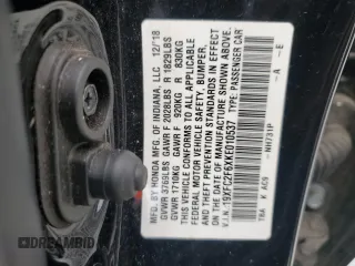 2019 Honda Civic LX with VIN 19XFC2F6XKE010537, listed as a Copart auction lot 51139255 with 117,859 mi miles and Salvage Title. Bid and sale history available at DreamBid. Image 13.