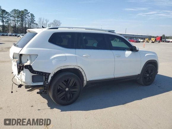 2019 Volkswagen Atlas SEL with VIN 1V2MR2CA4KC515008, listed as a Copart auction lot 46481665 with 44,863 mi miles and Salvage title. Bid and sale history available at DreamBid. Image 3.