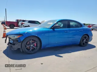 2018 Alfa Romeo Giulia Ti Sport with VIN ZARFAECN8J7596954, listed as a Copart auction lot 66150125 with 148,908 mi miles and Clean title. Bid and sale history available at DreamBid. Image 1.