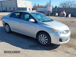 2013 Toyota Corolla L with VIN 2T1BU4EEXDC089189, listed as a IAAI auction lot 41818437 with 143,706 mi miles and . Bid and sale history available at DreamBid. Image 1.