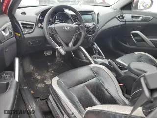 2013 Hyundai Veloster Turbo w/Black Int with VIN KMHTC6AE6DU147435, listed as a Copart auction lot 45496955 with 120,512 mi miles and Salvage Title. Bid and sale history available at carsss.com. Image 8.