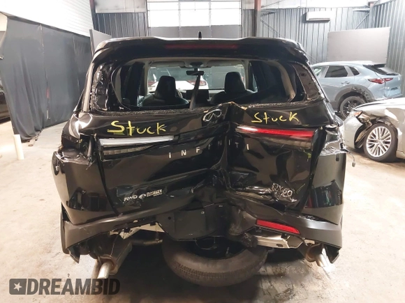 2025 Infiniti QX60 Luxe with VIN 5N1AL1FS8SC347471, listed as a IAAI auction lot 42505447 with 2,706 mi miles and . Bid and sale history available at DreamBid. Image 6.