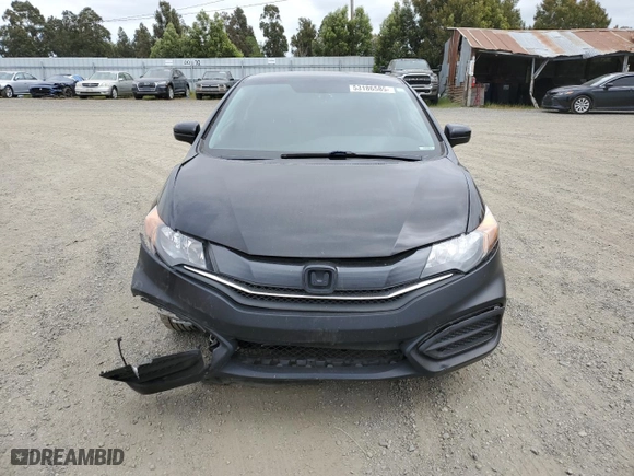 2014 Honda Civic Coupe LX with VIN 2HGFG3B54EH511862, listed as a Copart auction lot 53186585 with 174,498 mi miles and Salvage Title. Bid and sale history available at carsss.com. Image 5.