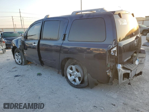 2006 Nissan Armada LE с VIN 5N1AA08A66N700501, выставлен на аукционе Copart как лот 71950714 с пробегом 127 889 миль миль и Списание • Salvage title. История ставок и продаж доступна на DreamBid. Изображение 2.