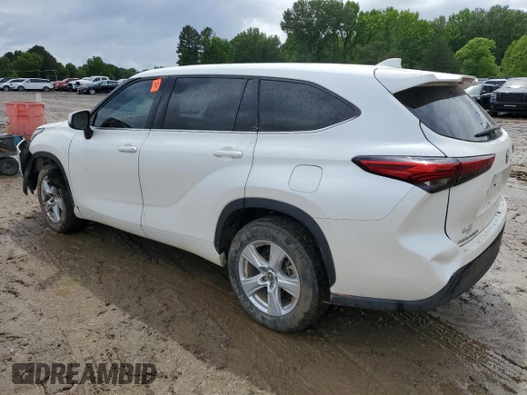 2021 Toyota Highlander L with VIN 5TDCZRAH6MS077003, listed as a Copart auction lot 56608825 with 44,418 mi miles and Salvage title. Bid and sale history available at DreamBid. Image 2.
