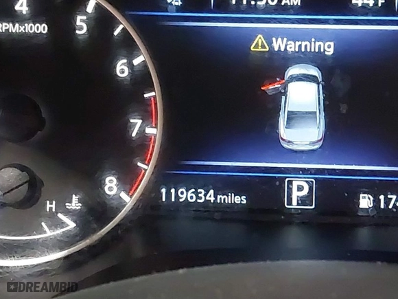 2019 Nissan Maxima SV with VIN 1N4AA6AV1KC373134, listed as a IAAI auction lot 41533752 with 119,634 mi miles. Bid and sale history available at carsss.com. Image 15.