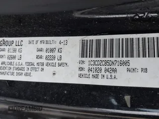 2013 Dodge Avenger SXT with VIN 1C3CDZCB5DN716005, listed as a IAAI auction lot 42644469 with 205,527 mi miles and . Bid and sale history available at DreamBid. Image 9.