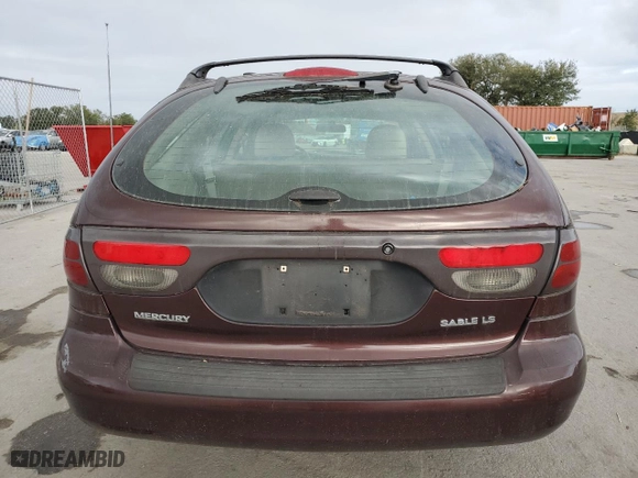 2000 Mercury Sable LS Premium with VIN 1MEFM59S1YA600756, listed as a Copart auction lot 78743334 with 163,595 mi miles and Salvage Title. Bid and sale history available at carsss.com. Image 6.