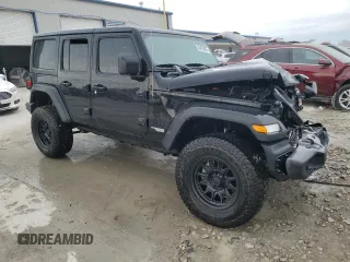 2021 Jeep Wrangler Unlimited Willys with VIN 1C4HJXDN3MW751207, listed as a Copart auction lot 50425805 with 35,383 mi miles and Salvage Title. Bid and sale history available at DreamBid. Image 4.