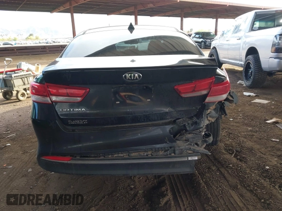 2018 Kia Optima LX with VIN 5XXGT4L39JG251635, listed as a IAAI auction lot 41933408 with 135,718 mi miles. Bid and sale history available at carsss.com. Image 16.