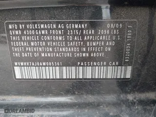 2010 Volkswagen GTI with VIN WVWHV7AJ0AW085361, listed as a IAAI auction lot 42083690 with 176,959 mi miles. Bid and sale history available at carsss.com. Image 9.