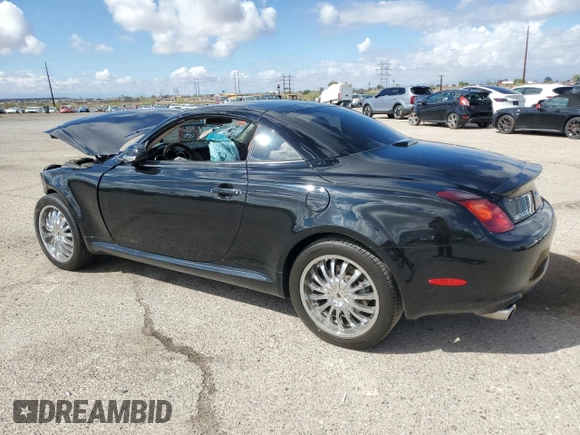 2002 Lexus SC 430 with VIN JTHFN48Y320020970, listed as a Copart auction lot 59332975 with 148,346 mi miles and Salvage title. Bid and sale history available at DreamBid. Image 2.