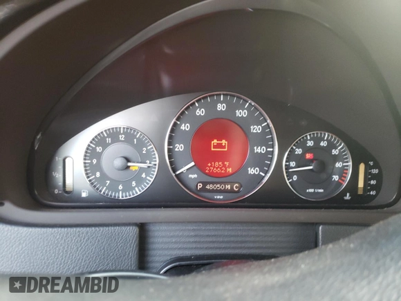 2008 Mercedes-Benz CLK-Class 5.5L with VIN WDBTJ72H58F258866, listed as a Copart auction lot 72605834 with 48,050 mi miles and Salvage Title. Bid and sale history available at carsss.com. Image 9.