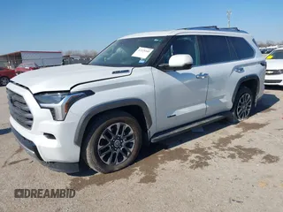 2024 Toyota Sequoia SR5 with VIN 7SVAAABA5RX038752, listed as a IAAI auction lot 41325345 with 9,791 mi miles. Bid and sale history available at carsss.com. Image 2.