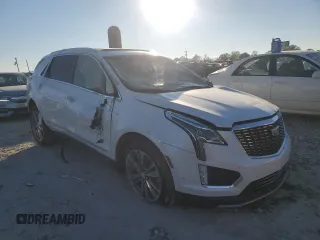 2024 Cadillac XT5 FWD Premium Luxury with VIN 1GYKNCRS7RZ740471, listed as a Copart auction lot 82275174 with 14,747 mi miles and Salvage Title. Bid and sale history available at carsss.com. Image 4.