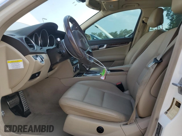 2013 Mercedes-Benz C 300 Sport with VIN WDDGF8AB5DR264091, listed as a Copart auction lot 65588205 with 69,876 mi miles and Salvage title. Bid and sale history available at DreamBid. Image 7.