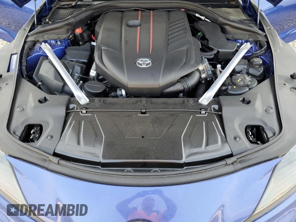 2024 Toyota Supra 3.0 with VIN WZ1DB0G04RW067620, listed as a Copart auction lot 59895735 with 8,983 mi miles and Salvage title. Bid and sale history available at DreamBid. Image 11.