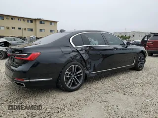 2022 BMW 7 Series 750i xDrive with VIN WBA7U2C02NCJ27538, listed as a Copart auction lot 42022885 with 29,083 mi miles and Salvage title. Bid and sale history available at DreamBid. Image 3.