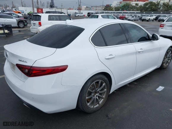 2019 Alfa Romeo Giulia with VIN ZARFAMANXK7600498, listed as a IAAI auction lot 41777643 with 100,492 mi miles. Bid and sale history available at carsss.com. Image 4.