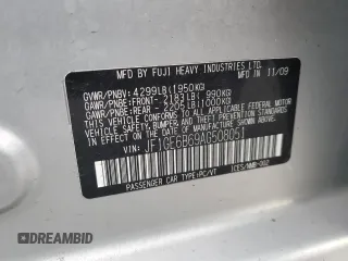 2010 Subaru Impreza Premium with VIN JF1GE6B69AG508051, listed as a Copart auction lot 89088865 with 134,246 mi miles and Clean title. Bid and sale history available at DreamBid. Image 12.