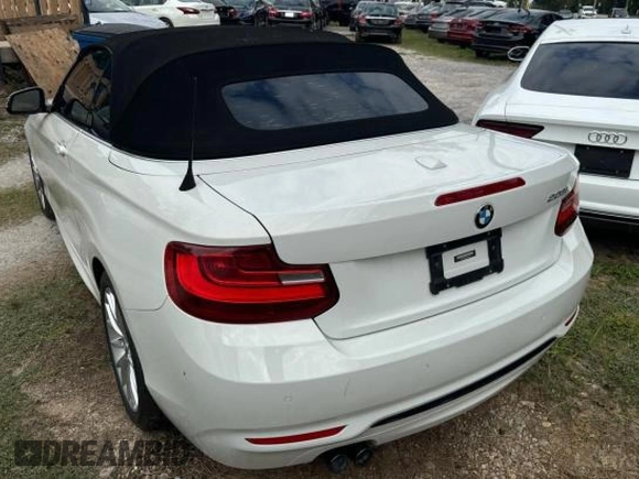 2016 BMW 2 Series 228i with VIN WBA1K9C53GV711048, listed as a Copart auction lot 81537084 with 38,715 mi miles and Salvage Title. Bid and sale history available at carsss.com. Image 3.