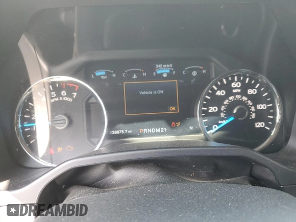 2017 Ford F-150 XL with VIN 1FTEW1EP2HFB22593, listed as a Copart auction lot 61487275 with 38,875 mi miles and Salvage title. Bid and sale history available at DreamBid. Image 9.