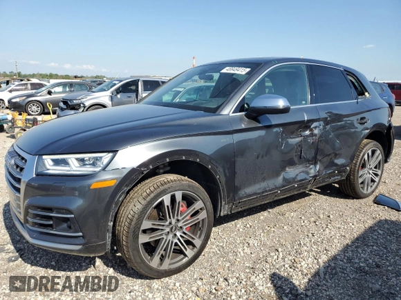 2018 Audi SQ5 Prestige with VIN WA1C4AFY8J2119726, listed as a Copart auction lot 48949415 with 87,373 mi miles and Salvage Title. Bid and sale history available at DreamBid. Image 1.