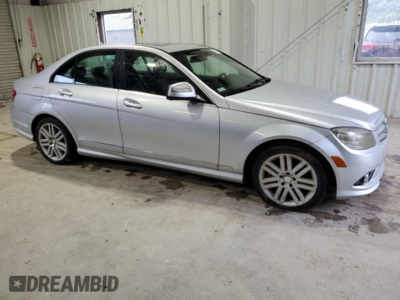 2008 Mercedes-Benz C 300 Sport with VIN WDDGF54X78F044691, listed as a Copart auction lot 51770155 with 67,478 mi miles and Salvage title. Bid and sale history available at DreamBid. Image 4.